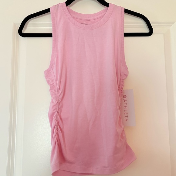 Athleta Tops - NWT Athleta Pink Tank Top “with ease cinch tank”